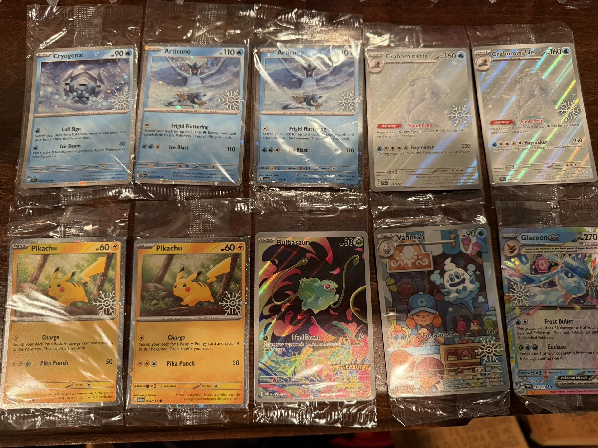 Pokemon Cards Mega Evo Stamped Sealed Bulbasaur And Sealed Holiday Promos