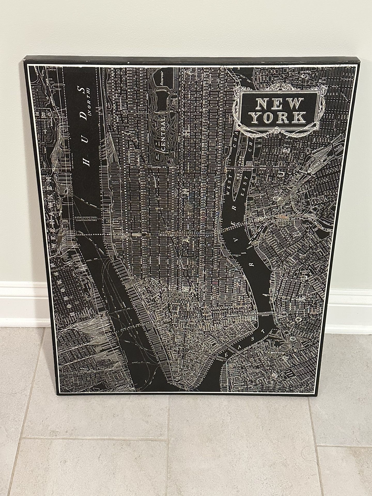 New York Map Wall Art