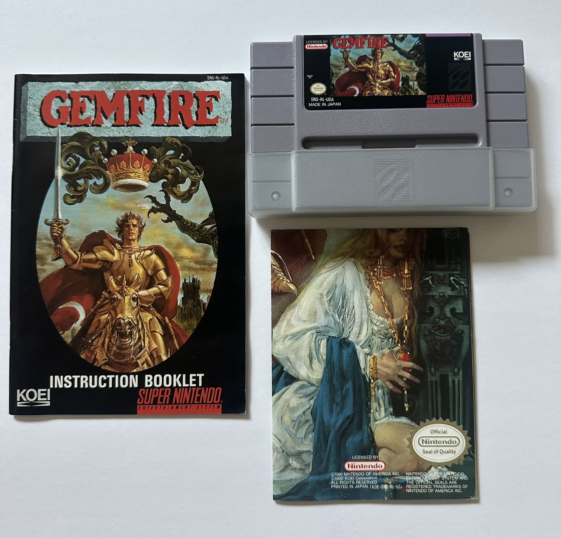 Gemfire (SNES) Super Nintendo with manual + Poster