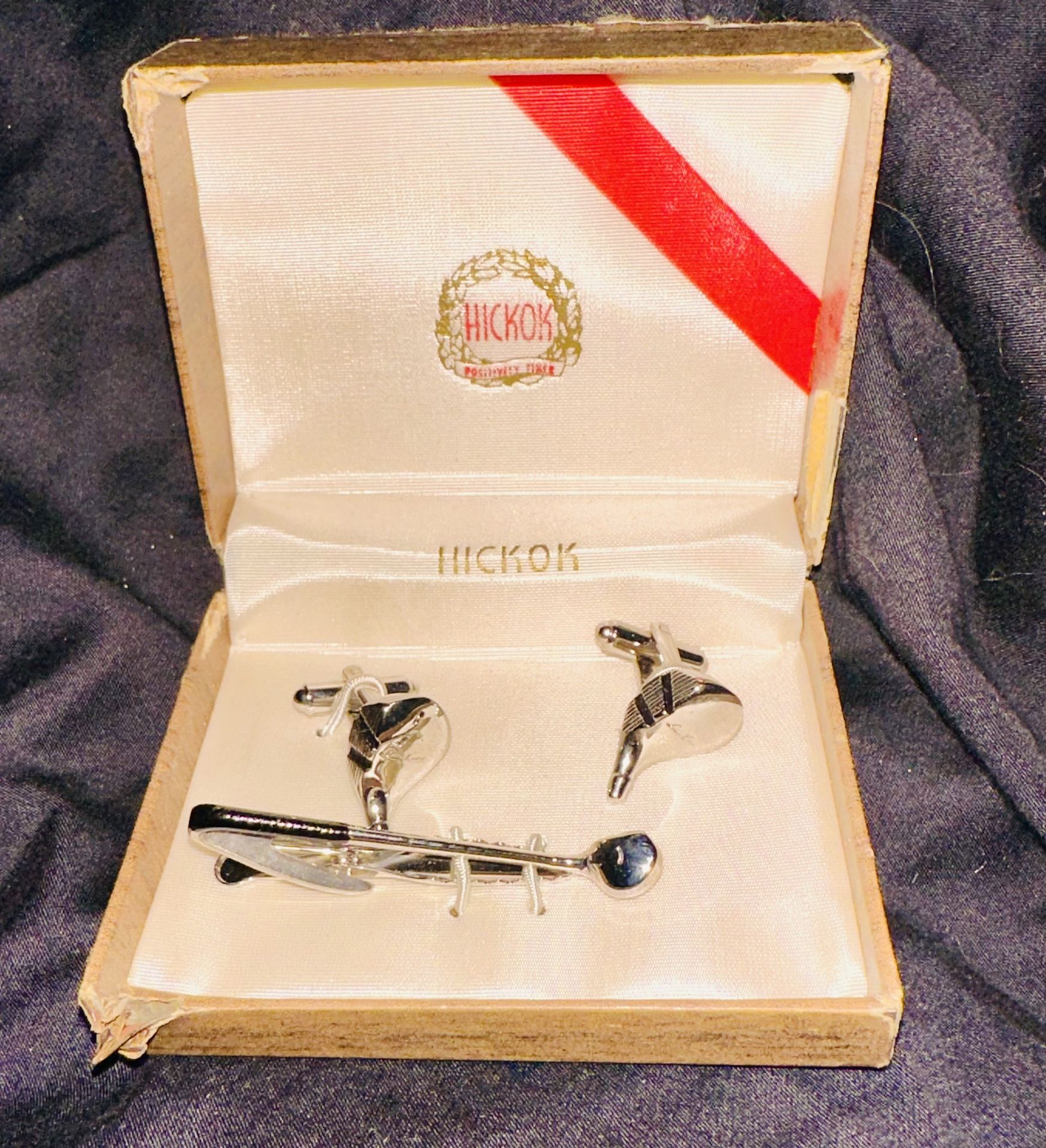 VTG HICKOK GOLF Cufflinks And Tie Pin