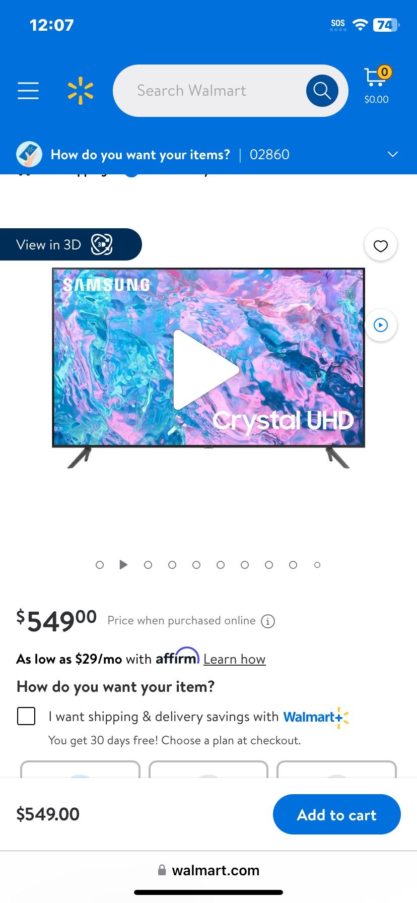Samsung 55” UHD 4K Smart TV 