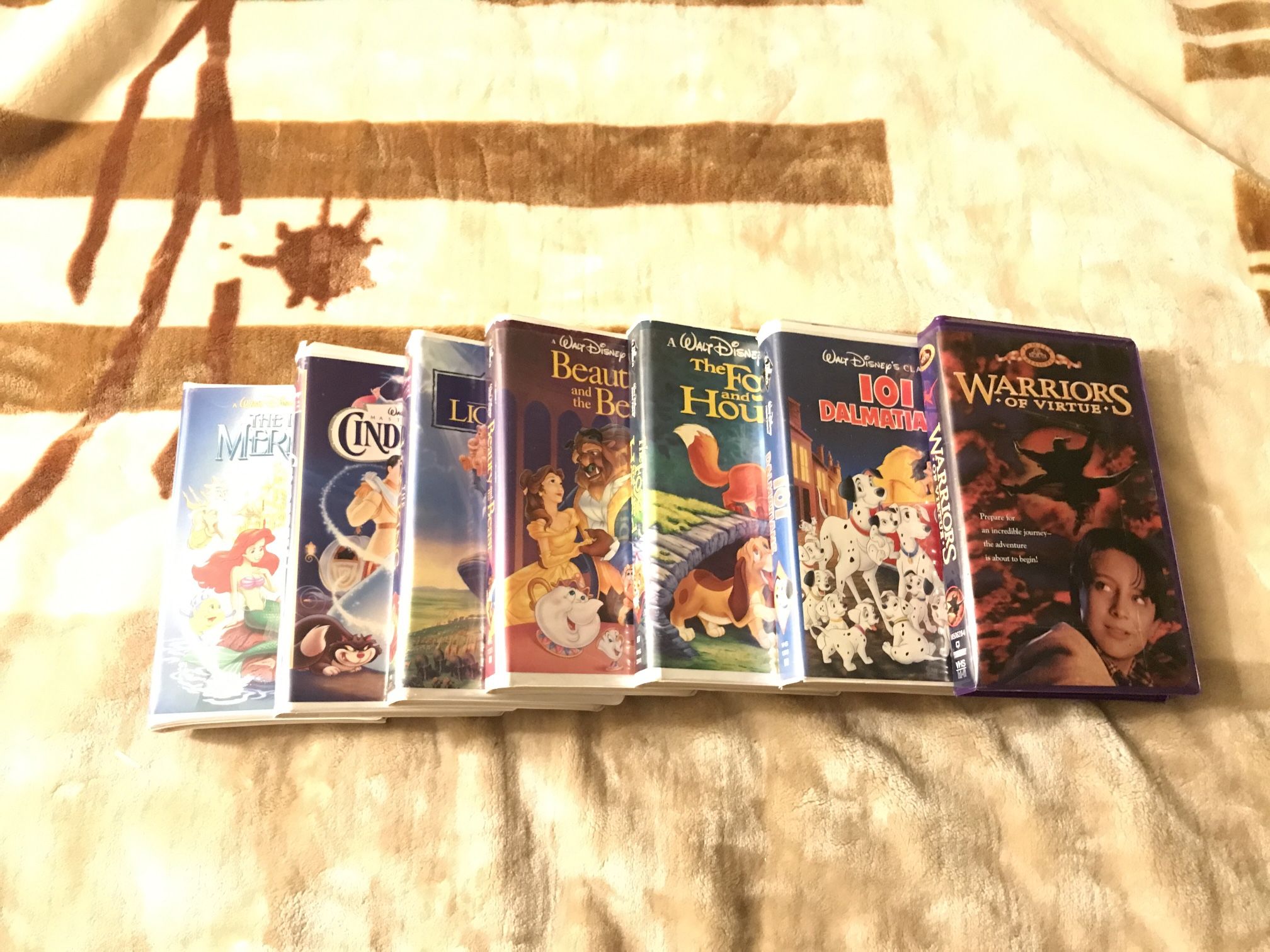 Disney Black Diamond VHS Lot of 6 and The Warriors Of Virtue