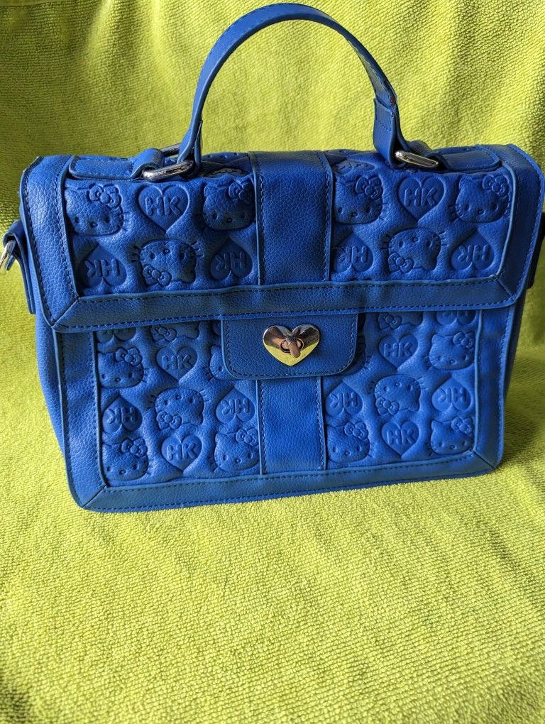 Loungefly Hello Kitty Embossed Blue Shoulder Purse (Rare)