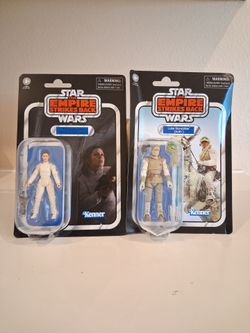 HASBRO KENNER Star Wars The Vintage Collection THE EMPIRE STRIKES BACK Luke Skywalker Princess Leia Organa NIB