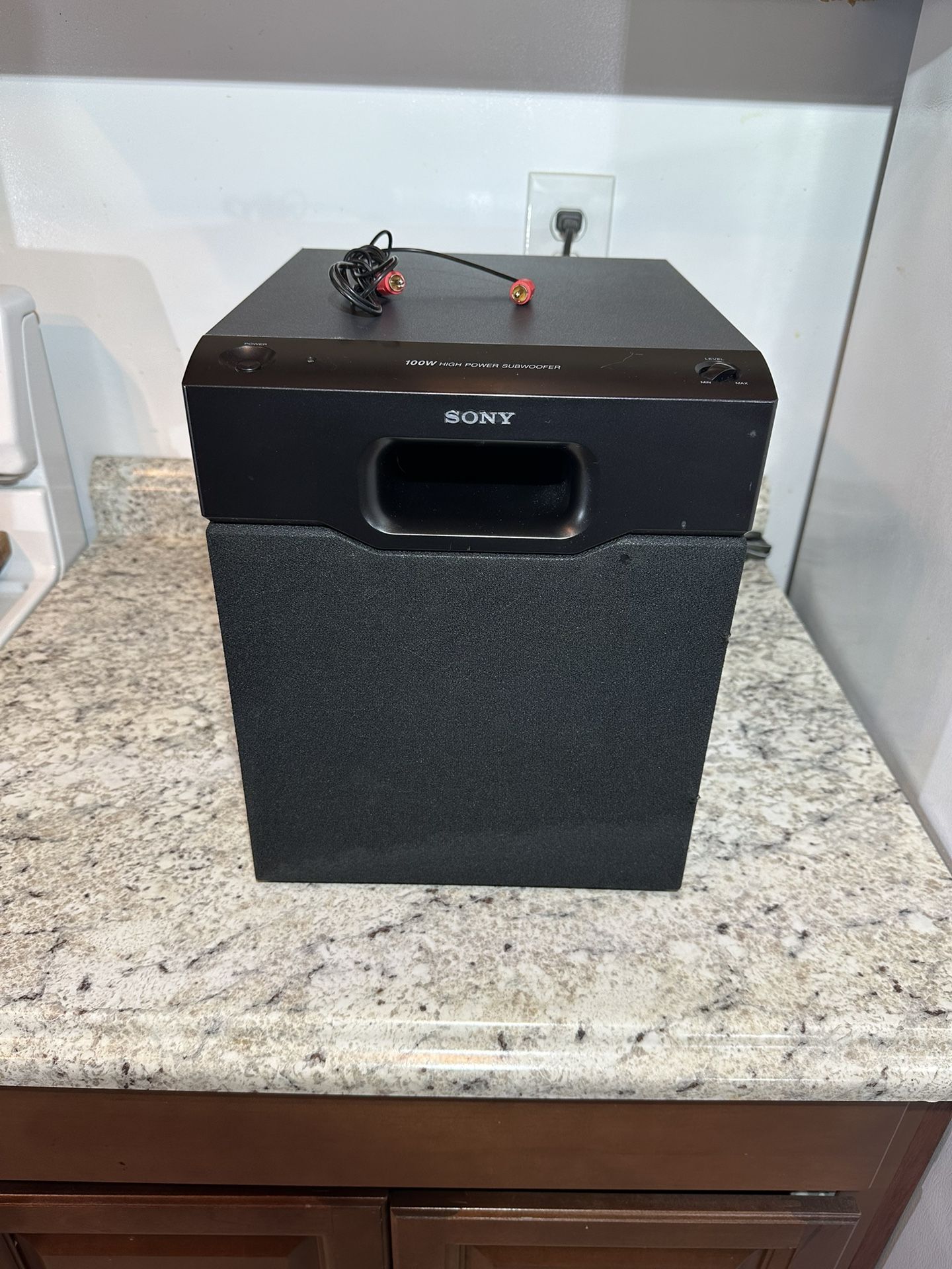 SONY Subwoofer: SA - WMSP4 100 Watt High Powered Subwoofer - Black - Works Great!