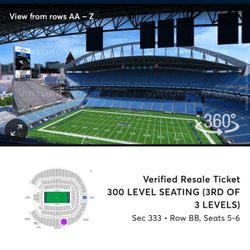 Seattle Seahawks -vs- Arizona Cardinal $100