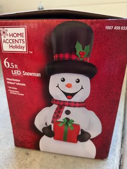 Home Accents Holiday 6.5 ft LED Inflatable Snowman