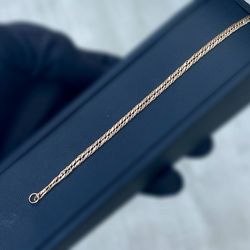14k Solid Rose Gold Swedish link Bracelet 7.25” 3.70mm