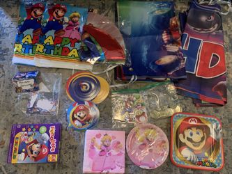 Super Mario & Princess Peach Birthday Decorations 