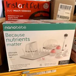 Nanobebe Breastmilk and Silicone Baby Bottle Ultimate Set Gen 2, 5oz and 9oz - with Sterilizer, Drying Rack, Anti-Colic Nipples, Pacifiers, and Warmer