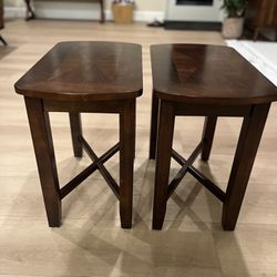 ‼️ 2 Solid Wood End Tables From Ashley Furniture ‼️ 