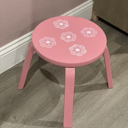 Adorable Small Pink Chair/Stool