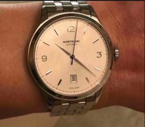 Montblanc Swiss Heritage Chronometrie 40mm Automatic 25 Jewels 112532 Men’s Dress Watch SS Band