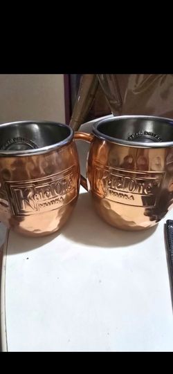 Ketel One Vodka Copper Moscow Mule Mugs Set of 2