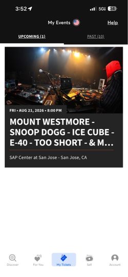 Mount Westmore Concert Ticket – San Jose