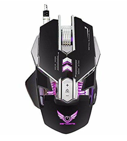 NEW! Gaming Mouse, M.Way Macro Programming Mechanical Gaming Mouse 7 Programmable Buttons 3 LED Colors, 3200 DPI 5 Adjustable DPI, USB Wired