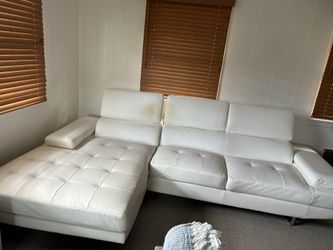 Couch White Synthetic Leather