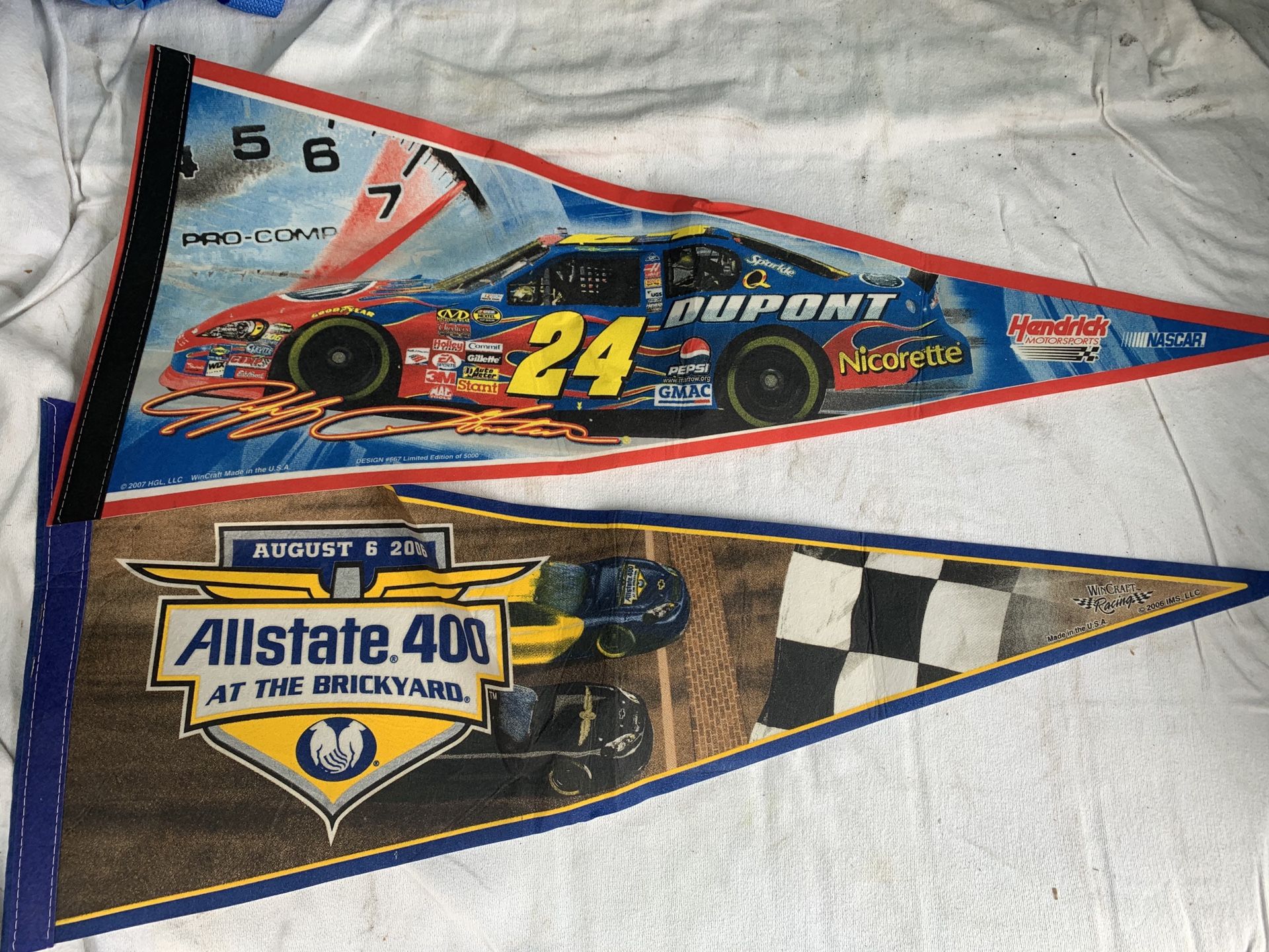 Nascar Pennant Jeff Gordon Indianapolis Motor Speedway Brickyrd 400
