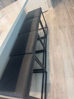 Black counter height barstools x4