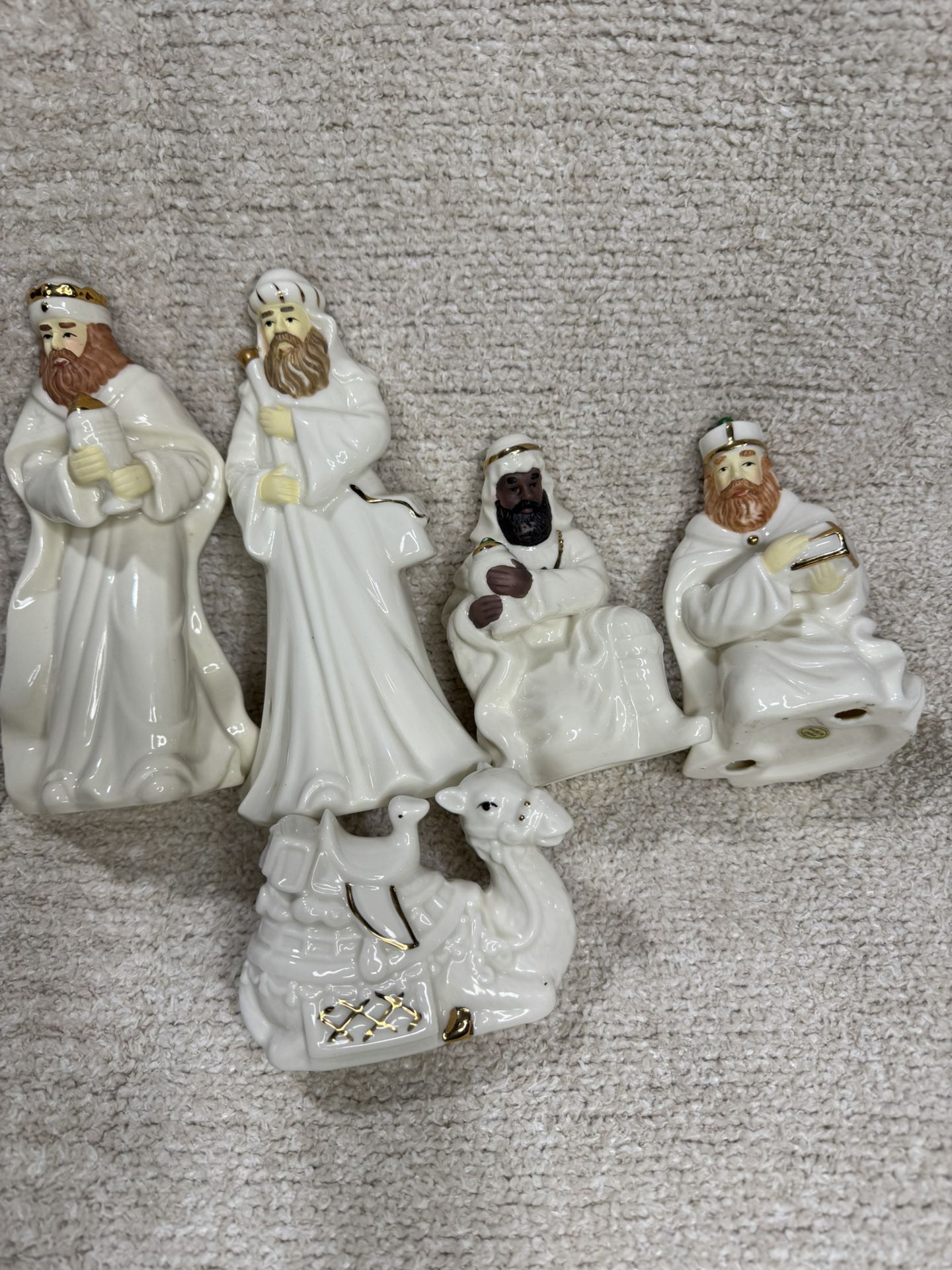 Vintage Porcelain Three Wise Men Nativity Figurines Set – Made in China
