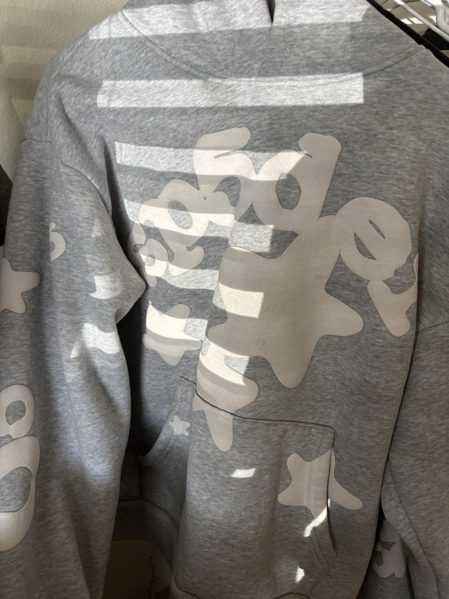 GRAY SP5DER HOODIE