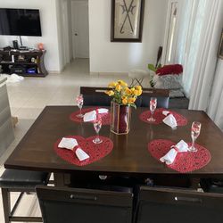 Dining Table With Bar And Drawers