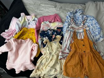 Bag of 4T girl clothes  dresses and tops