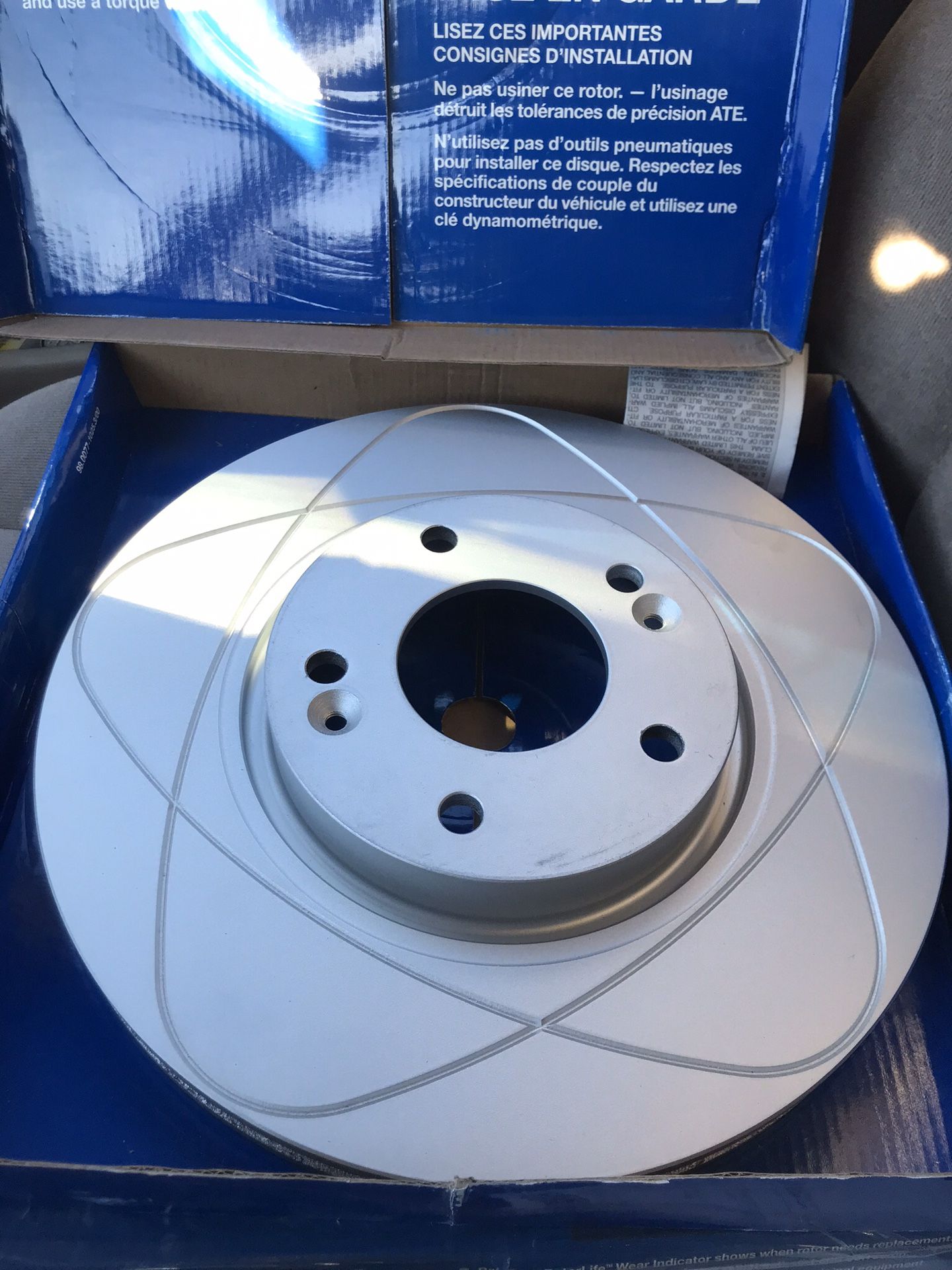 ATE slotted brake rotors pair Hyundai/Kia