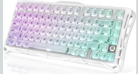 GravaStar Mercury K1 Lite 75% Wireless Mechanical Gaming Keyboard RGB
Gasket Mount, Hot Swappable Linear Switches, Creamy Sound Keyboard, 2.4GHz/USB-C