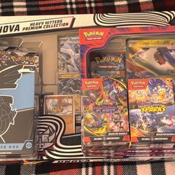 Unova Heavy Hitters, Black Bolt ETB, Black Bolt/Phantasmal Flame/Surging Sparks Booster Bundle, Mega Latías Boxes