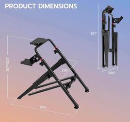ARES WING Foldable Sim Racing Wheel Stand, Formula and GT Racing Simulator Cockpit Compatible with Fanatec, Thrustmaster, Logitech, Moza, Racing Games