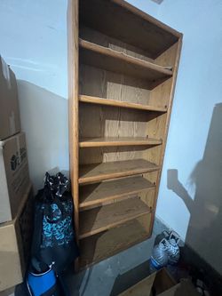 solid oak shelf unit