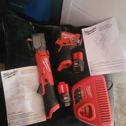 Milwaukee M12 Fuel Rachet 3/8" And Impact Hex 3/4" And Batteries 2.5 Charger All Brand New 