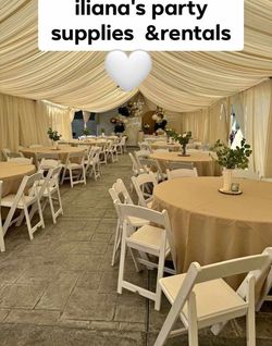 Canopy, Draping, Chairs, Tables