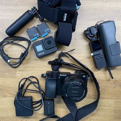 Travel Camera Bundle (Sony A600, GoPro Hero 8 Black, DJI Osmo Pocket)