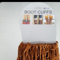 Suede Fringe  Boot Cuffs