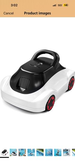 C5 Cordless Robotic Pool Cleaner with 180-Min Runtime, 2.7L Large Filter Basket & Self Parking, Pool Vacuum for Above-Ground Flat Pools up to 2200 Sq.
