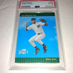 PSA Graded 1993 Derek Jeter Rookie Baseball Card Score Select #360
