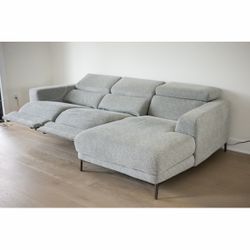 Modern Recliner Sectional with USB Port & Adjustable Features