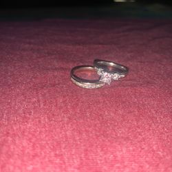 Wedding Ring and Band Set 