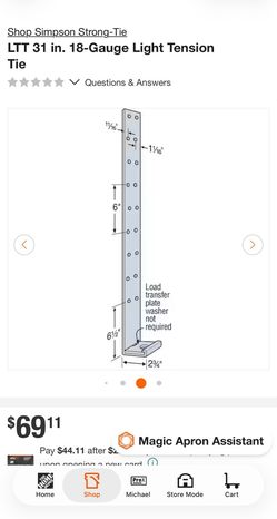 Framing hardware-  LTT 31 ties - Simpson