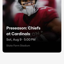 4 Club Level Tix Cardinals V Chiefs Preseason 
