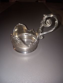 Sterling silver tea cup holder vintage