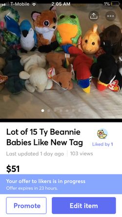 Lot of 15 Ty Beannie Babies Like New Tags