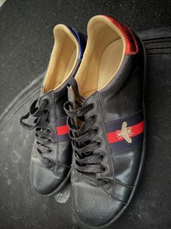 Gucci Ace Embroidered ‘Black Bee’ - Size 9 or 9.5
