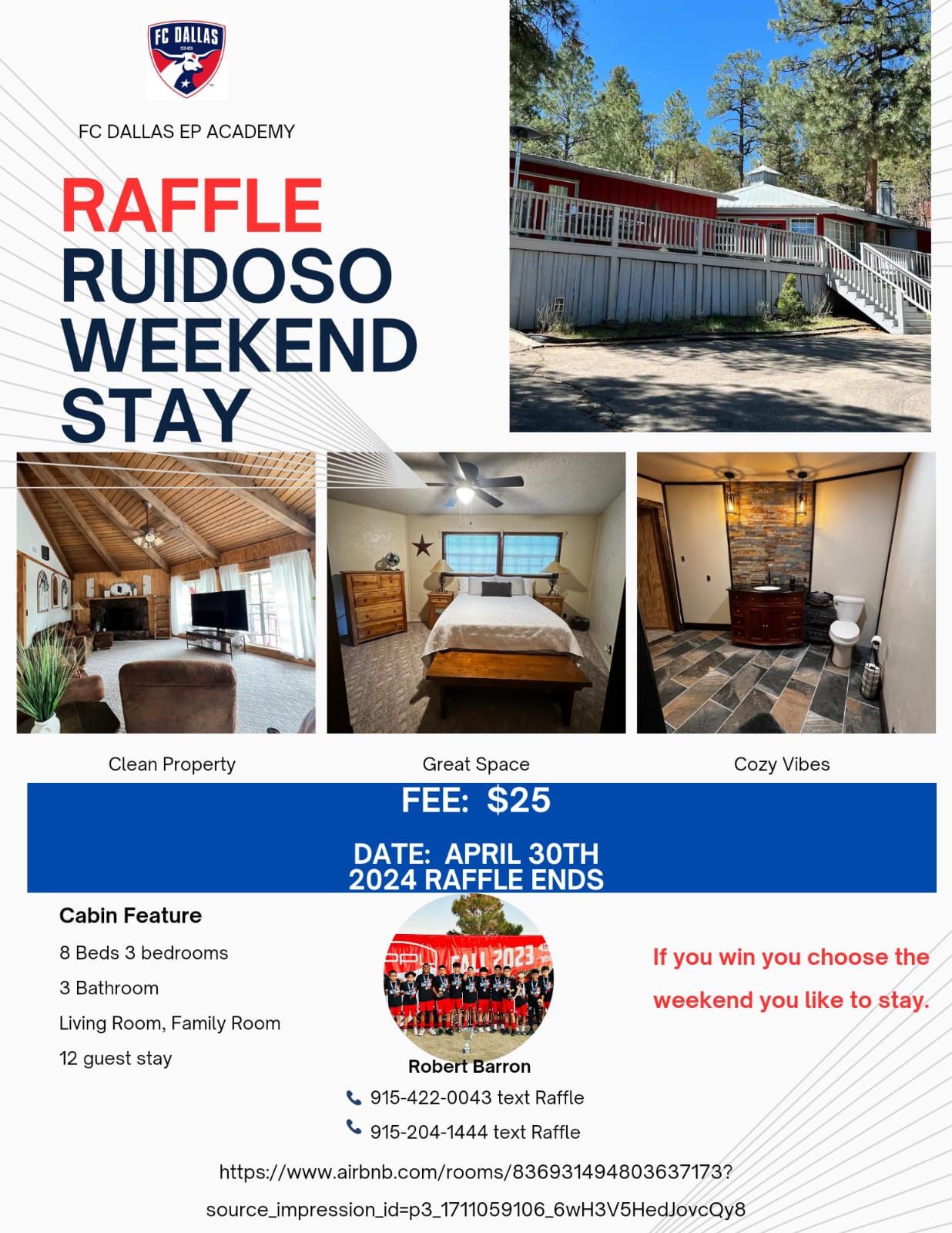 Raffle For Free Stay At Ruidoso For A Weekend If You’re Choosing Cost 25$