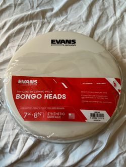 New & Unused Bongo Drum Head Synthetic 8-5/8” Inch by Evans Tri-Center