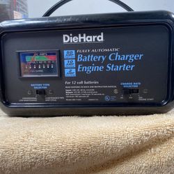 DIE HARD 12 VOLT FULLY AUTOMATIC BATTERY CHARGER & ENGINE STARTER - 2/10/50 AMP