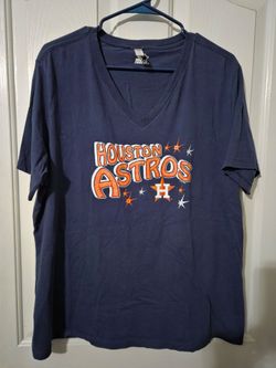 Houston Astros Womens 2xl Starter V-neck Shirt