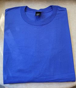 Mens 2XL Royal Blue Crew Neck T-Shirt